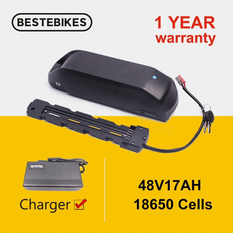 

Electric Bike Battery Pack 18650 Cell 48V17AH Downtub Li-Ion Lithium Battery For Bafang BBS02B BBS02 Mid Drive Motor Kits