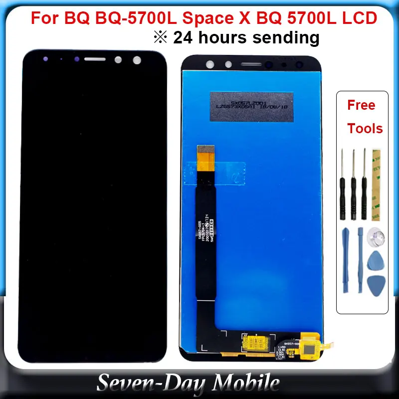 Сенсорный ЖК экран 5 7 дюйма в сборе для BQ 5700L Space X 5700L|Экраны мобильных телефонов| |
