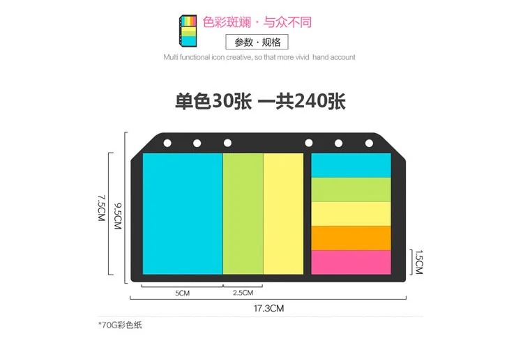 1 шт., B5, A5, A6, липкие заметки для планирования расписания, 6 отверстий, связывающие, молочные заметки, разделитель, наклейка для несъемных листов, спиральная записная книжка, подарки