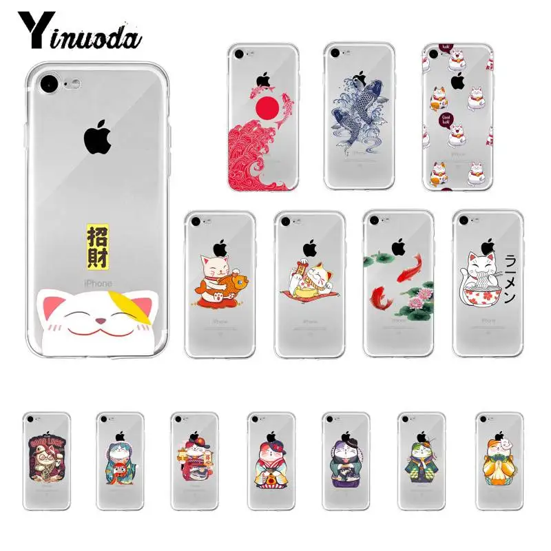 Чехол для телефона Yinuoda Japan Koi Fish Cherry Blossom Lucky Cat Для iphone SE 2020 11 pro XS MAX 8 7 6 6S Plus X 5 5S XR |