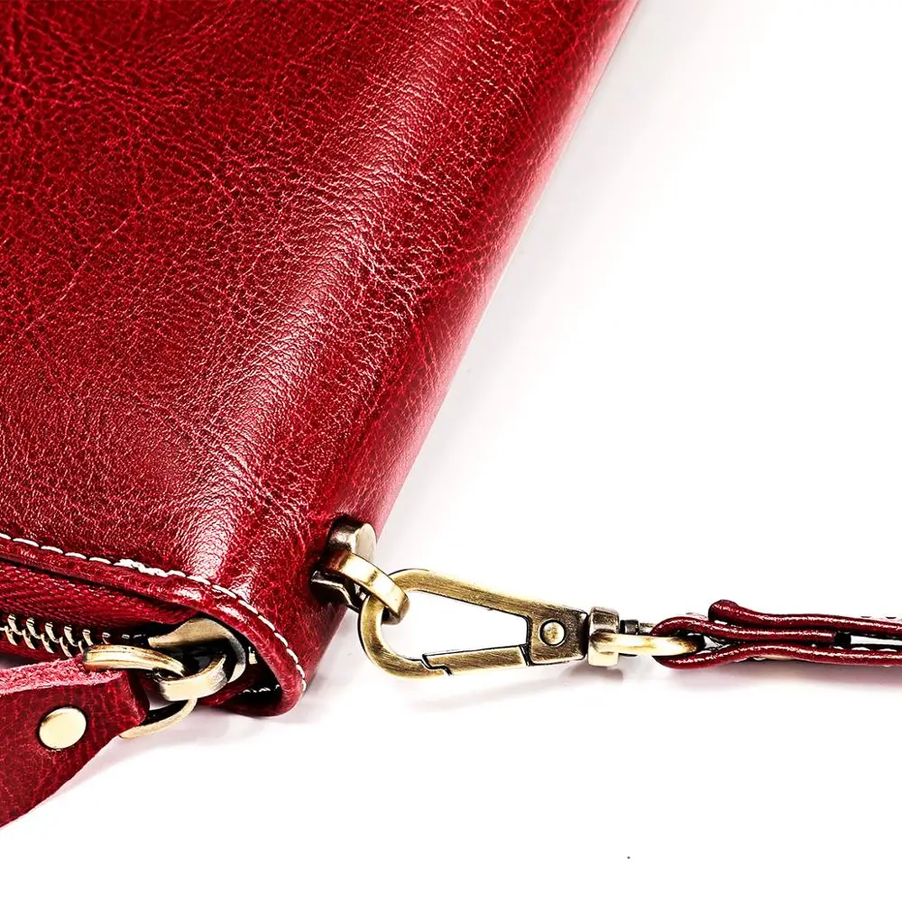 RFID дизайн женские клатчи кошельки из натуральной кожи женский длинный кошелек на молнии портмоне Crazy Horse Cowskin деньги телефон сумка