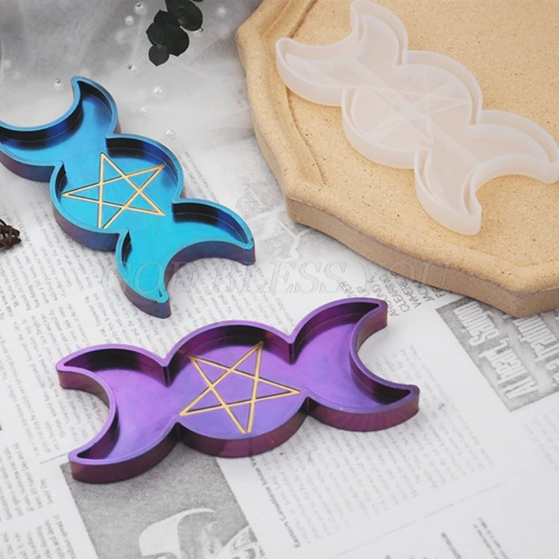 Молд для свечей ручной работы формочка из смолы в форме Луны звезд с