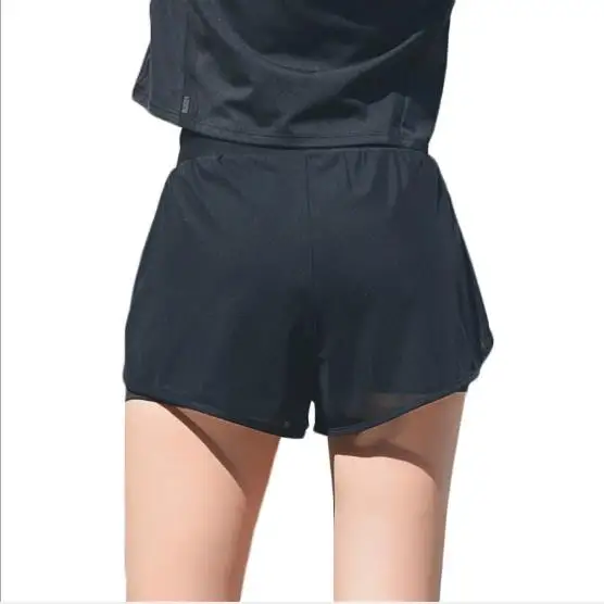 black shorts Новинка свободные сетчатые спортивные фитнес шорты для женщин летние сухие Йога Бег Фитнес повседневные спортивные шорты - Цвет: black shorts