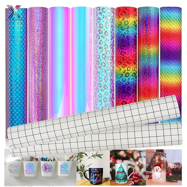 Rainbow Permanent Vinyl -7 Sheets 12 x 10 for Cricut