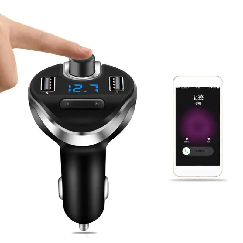 Автомобильный Bluetooth Aux fm-передатчик, двойной USB, автомобильное зарядное устройство, Bluetooth fm-передатчик, MP3 плеер, автомобильные аксессуары