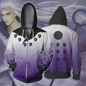 

2020 Naruto New Style Cardigan 3D Anime Cosplay Hooded Zipper Sweatshirt Coat