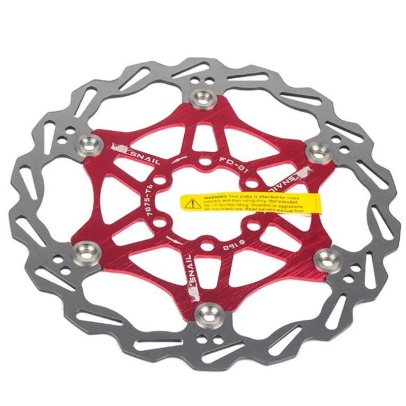 Велосипедный Дисковый Тормоз MTB DH тормозной поплавок плавающие дисковые роторы 160 мм 180 мм гидравлические тормозные колодки поплавок роторы Запчасти для велосипеда новые - Цвет: 180mm red