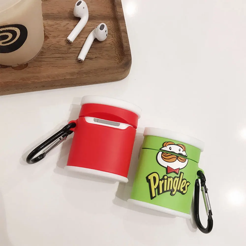3D милый чехол для наушников для Airpods 2 чехол для наушников с картофельными чипсами защитная крышка для Apple Airpods для Earpods чехол
