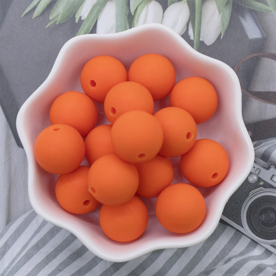 20pc BD002-9 20 штук, силиконовые бусины для прорезывания зубов, круглые 12 мм для ожерелья, жевательные соска, зажимы для цепи, бусины, аксессуары, Силиконовые Детские Прорезыватели - Цвет: 20pc BD002-9