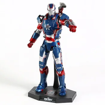

Marvel Iron Man 3 Iron Patriot James Rhodes 1/6th Scale PVC Figure Collectible Model Toy with LED Light