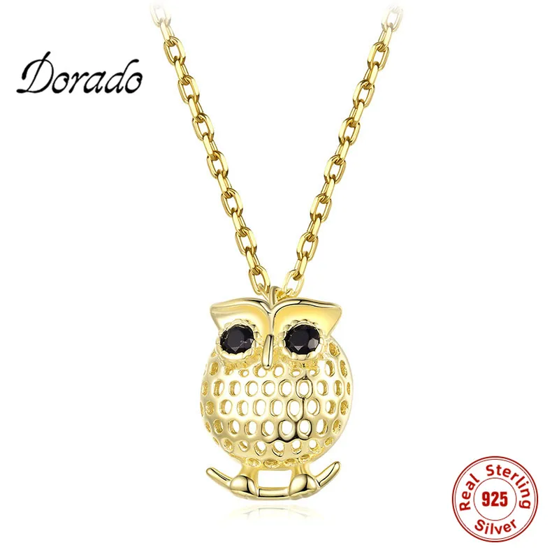 

Dorado 925 Sterling Silver Vintage Cute Owl Pendant Necklace For Women High Quality Punk Fashion Birthday Gift Jewelry Collier