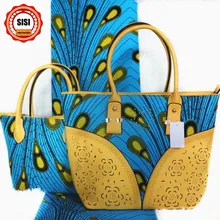 SISI красивый Печатный Воск Сумка подходящая африканская печать хлопок воск Ткань 6 ярдов/шт для африканских дам Вечерние