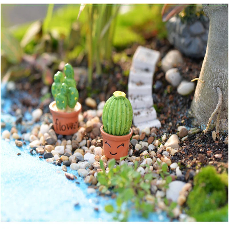 Мини зеленый кактус бонсай цветок пустыня Cereus растение Fig Kazakhstan модель статуя