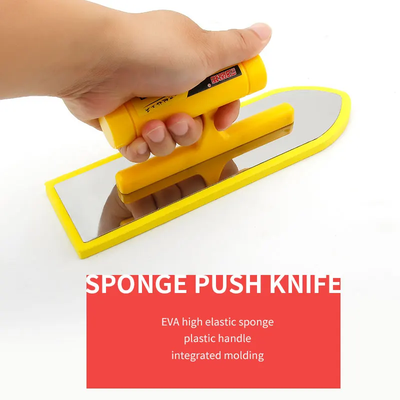 Stainless Steel Tile Caulking Trowel Mosaic Builders Masons Plastering Sponge trowel Bricklayer Tool 225mm Length 10mm Thickness