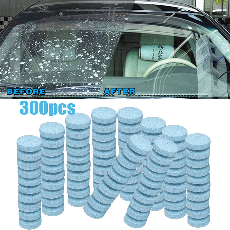 300Pcs 500 шт Автомобильный Одноцветный стеклоочиститель изящный стеклоочиститель Seminoma автоматическая очистка окон Effervescent планшет очиститель лобового стекла Бытовая Чистка - Цвет: 300Pcs