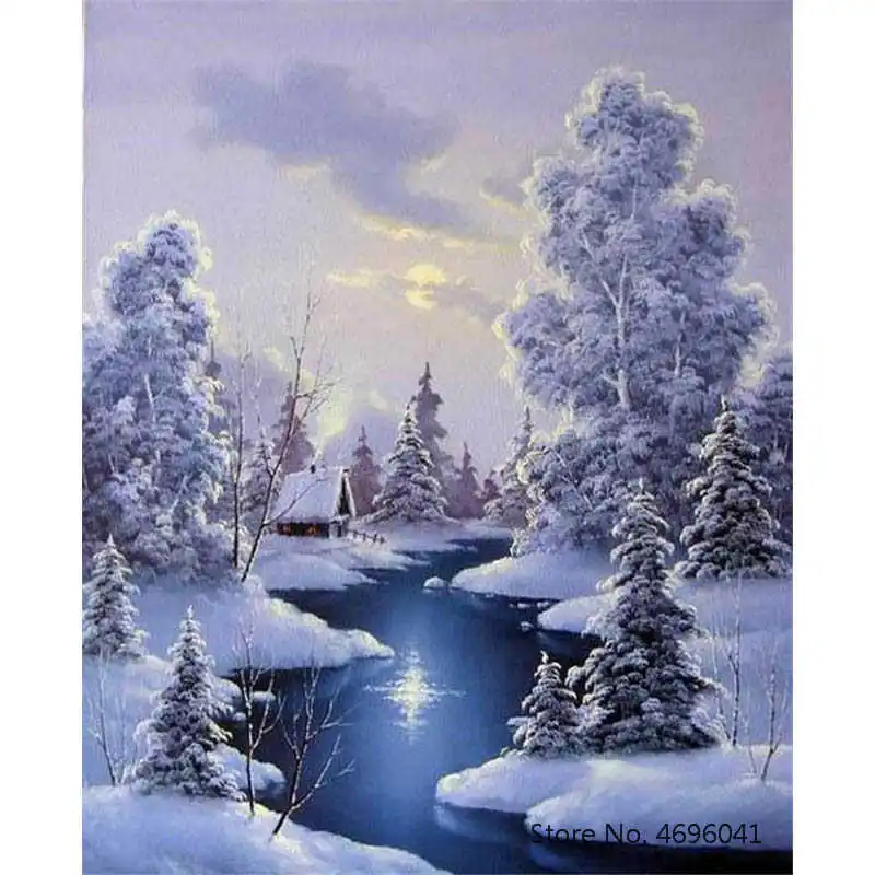

Painting By Numbers Frameworks Coloring By Numbers Home Decor Pictures Landscape Tree Flower Decorations RSB8460