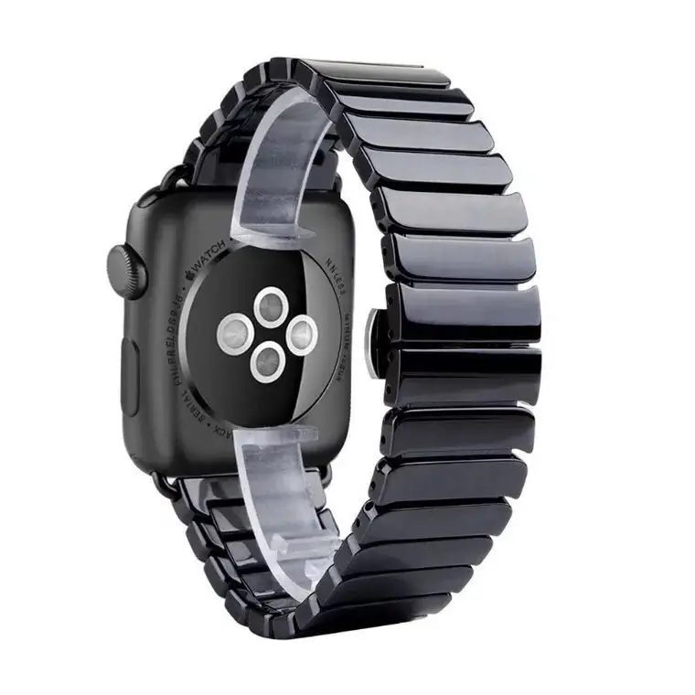 Роскошный керамический ремешок для iWatch серии 4 3 2 1 браслет для Apple Watch Band 42 мм 38 мм 40 мм 44 мм