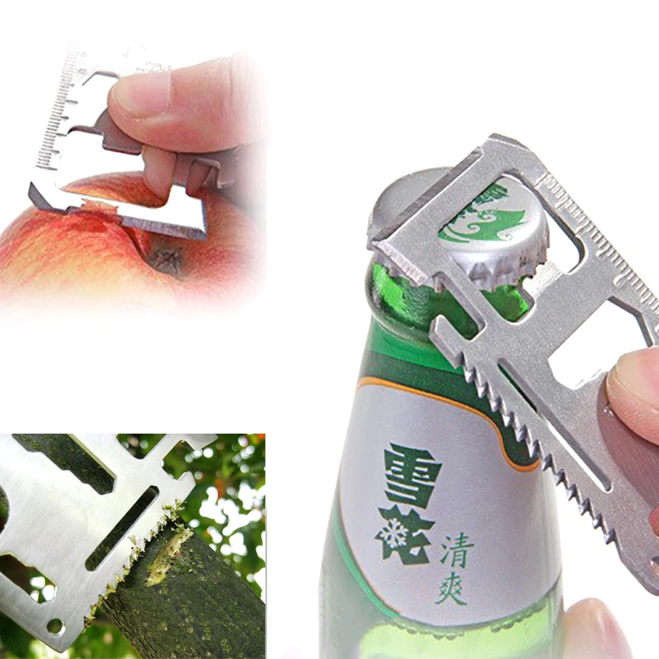 11 in 1 Outdoor Tools Multifunction Pocket Sports Camping Hiking EDC Survival Tool Knife Opener SOS Lifesaving Rescue Card | Спорт и