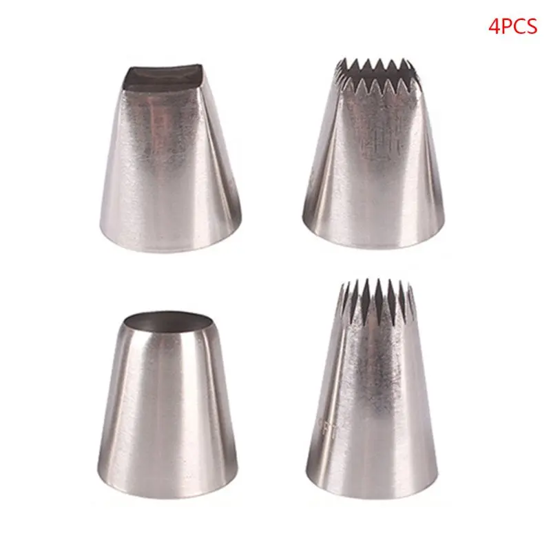

4pcs/set Square Circle Icing Piping Tips Nozzles Cake Cream Dessert Mold Pastry Y1QB