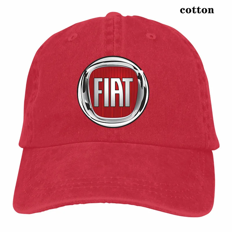 Fiat 500 logo Baseball cap men women Trucker Hats fashion adjustable cap - Цвет: 3-Red