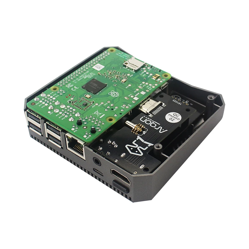 Аппарат аргоновой Raspberry Pi 3 Model B Plus Алюминий Чехол коробка с Мощность