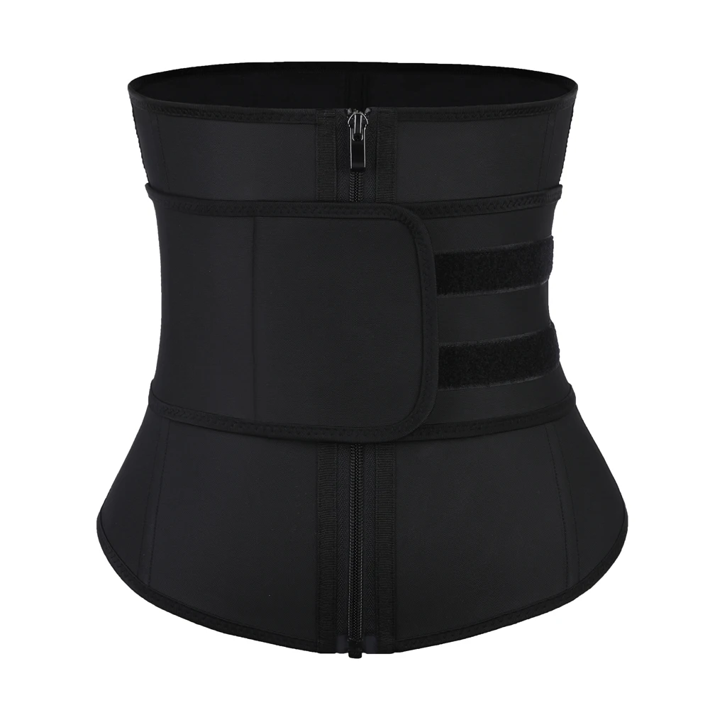 HEXIN Waist Trainer Abdominal Belt High Compression Zipper Plus Size Latex Waist Cincher Corset Underbust Body Shaper Fajas spanx bodysuit