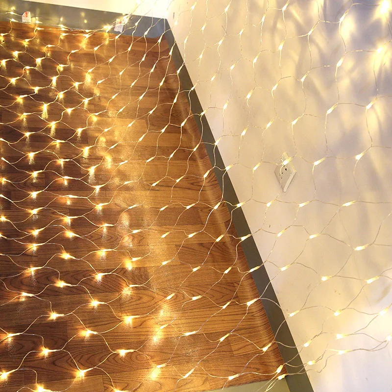 

LED light post 1.5x1.5m Stringlight Net Mesh Fairy Lights for Festival Wedding Christmas Party Decoration JA55