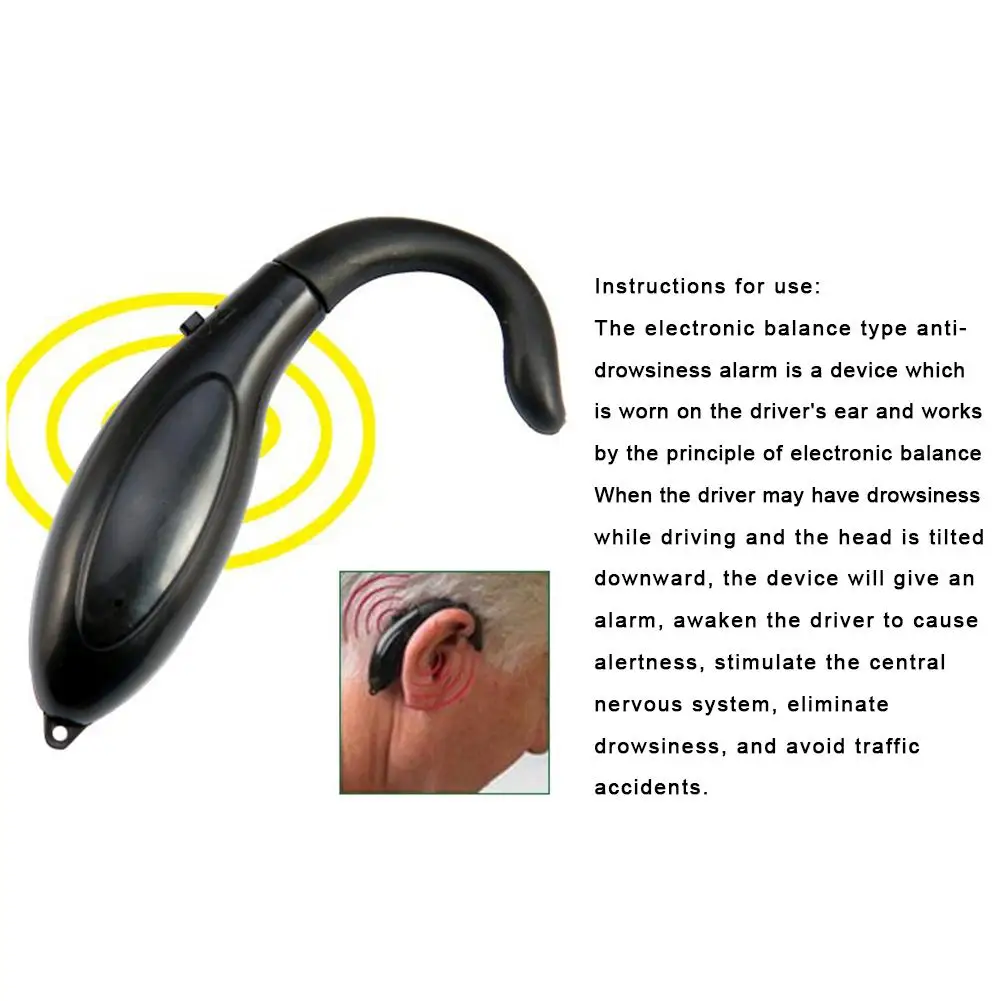 Anti-drowsiness/Tiredness Alarm with Electronic Position Sensor Driver Fatigue Alarm Alertness System Anti-Sleep Reminder