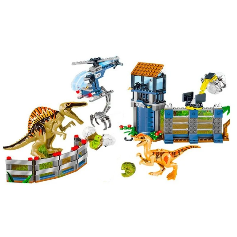 

New Jurassic World Dinosaur Dinosaurs Spinosaurus Assault Military Figure Building Block Legoinglys With 73934 75935 75937 75938