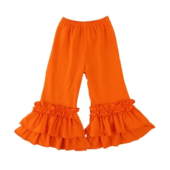 

Kids Bell Bottoms Halloween Baby Costume Girl Orange Big Flared Ruffle Pants Toddler Girl Leggings Children Winter 2019 Clothes
