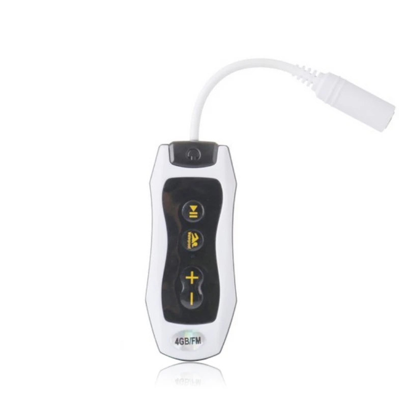 Белый EDASL 4 ГБ/8 ГБ mp3 клип Водонепроницаемый IPX8 MP3-плеер с наушниками/fone de ouvido fiio для плавания и дайвинга - Цвет: Белый