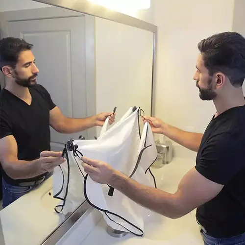 Male Shaving Apron Beard Catcher Cape Care Bib Face Shaved Hair Adult Bibs Shaver Cleaning Hairdresser Gift for Man Clean Apron - Image 2