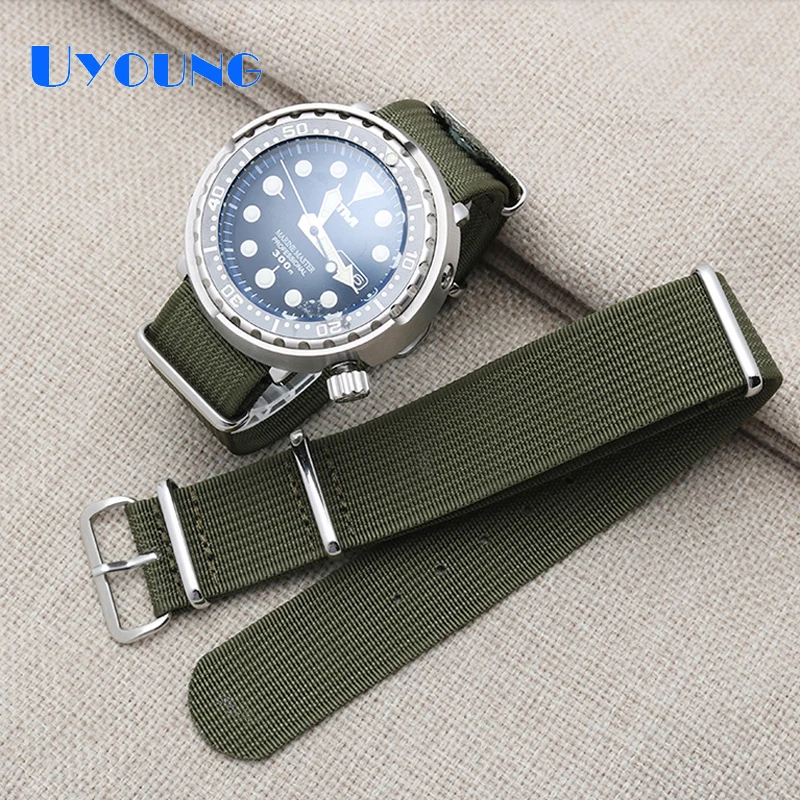 Nuovo Arrivo Militar Cinturino Per Orologio Per Omega / Rolex 260 Cinturino In Nylon Semplice A Righe Accessori Per Orologi Cintura Confortevole