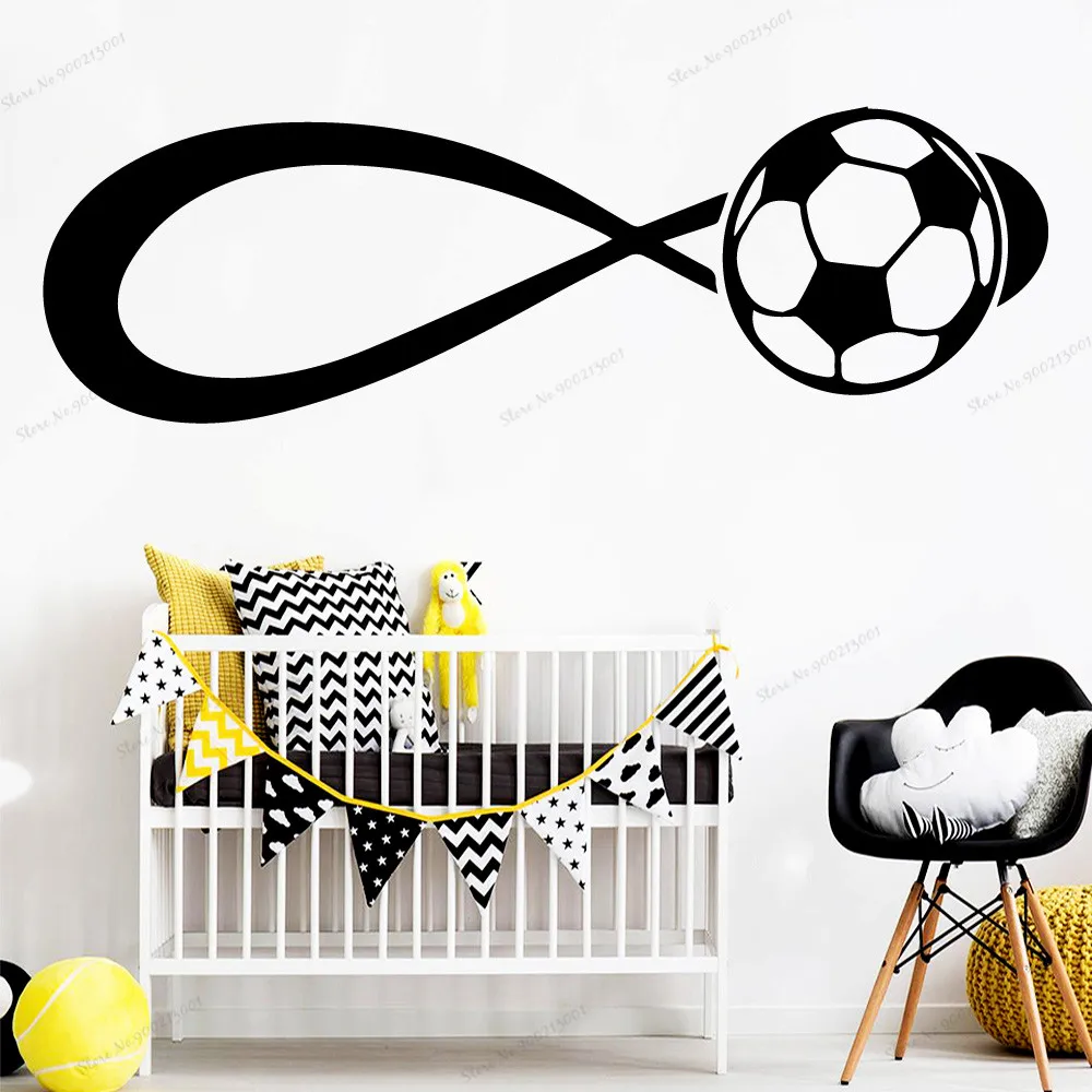 Для мальчиков спальни футбол настенные наклейки искусство виниловая фреска