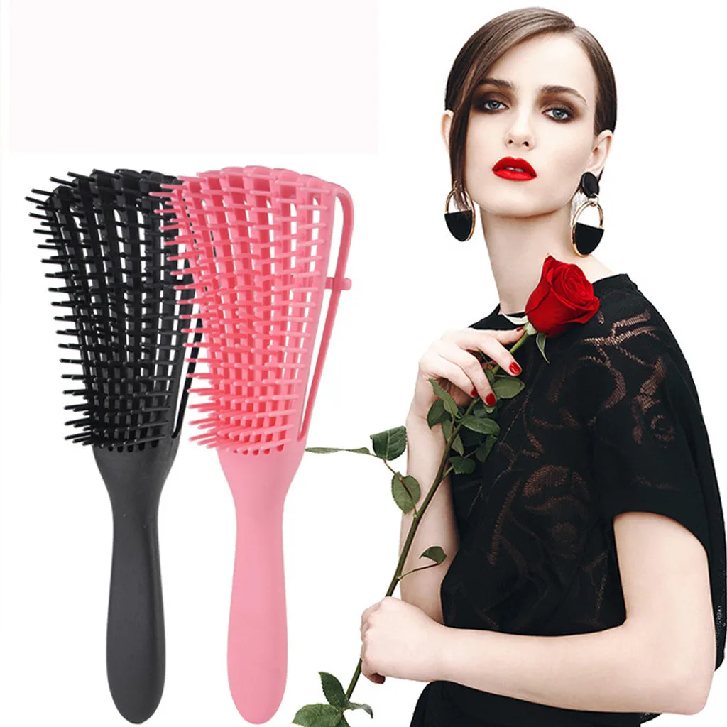 New Scalp Massage Comb Hair Brush Women Detangle Hairbrush Anti-tie Knot Comb CombRelease Head Physician Steel Ball Comb