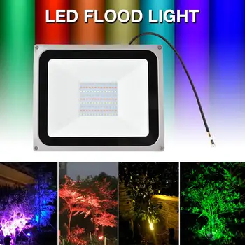 

LED Flood Light Lamp RGB with Remote Control Waterproof for Wedding Banquet XH8Z