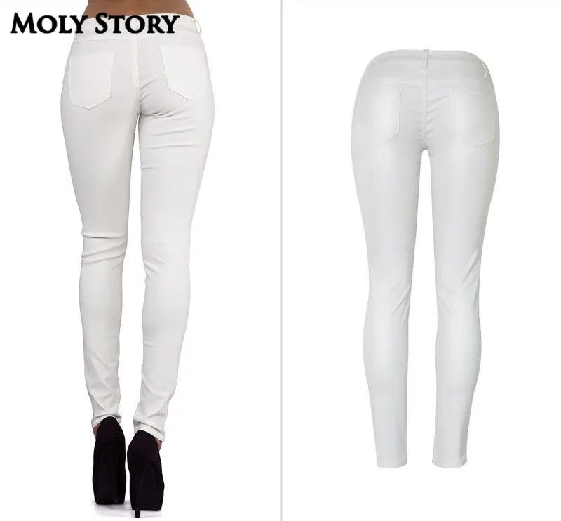 Venta \u003e pantalon cuero mujer \u003e en stock