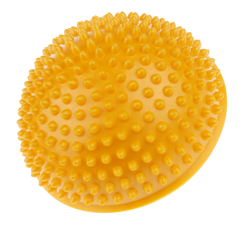 Green Yoga Half Ball Dome Balance Trainer Anti-Slip Hedgehog Exercise Balance Ball Agility Training for Gym Yoga Pilates