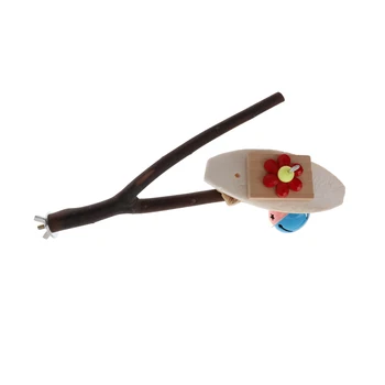 

Parrot Paw Wood Stand Toy Parakeet Squirrel Branch Toys For Animal Cage