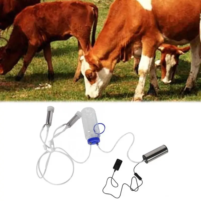 

Cow Milker Machine Electric Portable Cow Sheep Milking Machine Set Manual Pump