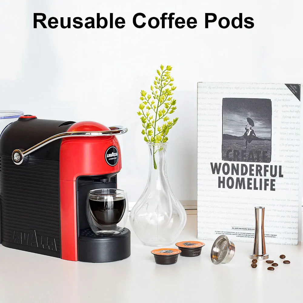 Tendia Capsule per caffè riutilizzabili in acciaio inossidabile Filtro per tazze di caffè riutilizzabile compatibile con LAVAZZA A MODO MIO JOLIE LAVAZZA A MODO MIO ESPRIA