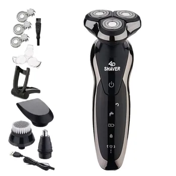 

New Men Electric Shaver Rechargeable Electric Beard Trimmer Shaving Machine for Men Beard Razor Wet-Dry Dual Use Washable