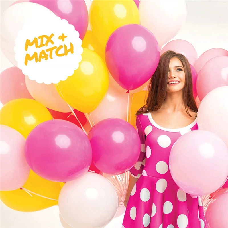 Latex Balloons 10/20pcs 10/12inch Gold Black Pink for Birthday Party Adult Wedding Baby Shower