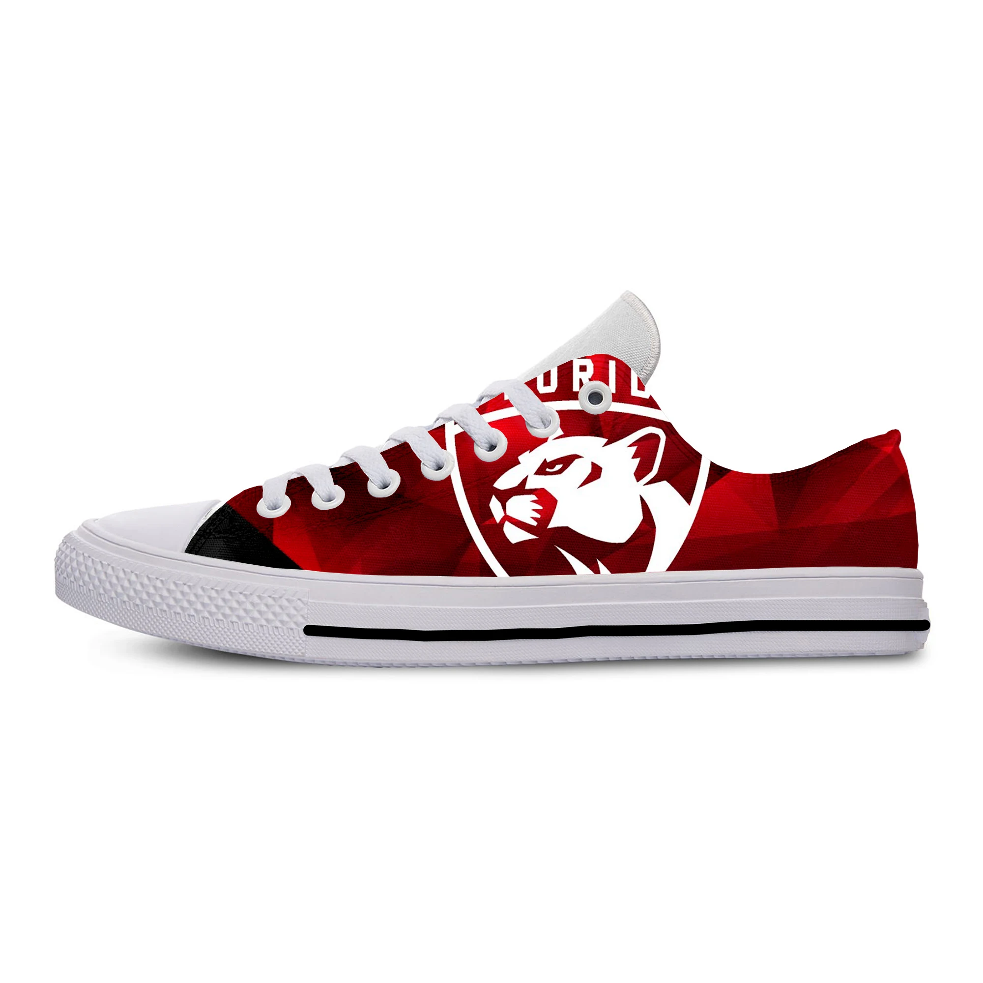 

Panthers Sport Shoes Lightweight Florida Football Fans Soccer Breathable Casual Sneakers Off White Canvas Running Shoes