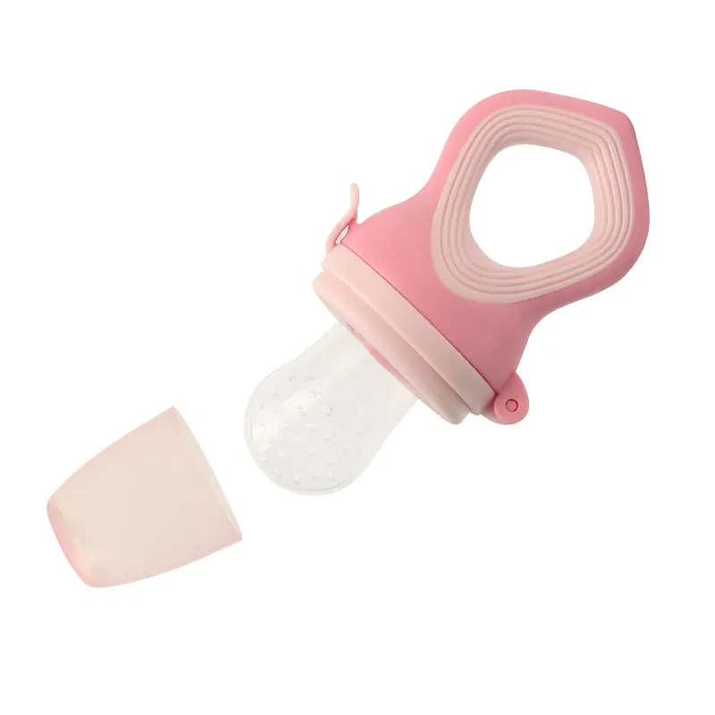 Pink Детские мешки для укуса сосков, соска, питатель, сосание фруктов, растительная пища, добавка, Безопасный инструмент для соски для новорожденных в течение 6 месяцев - Цвет: Pink