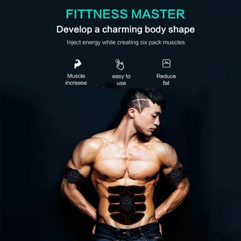 

Unisex Fitness Training Gear Muscle Toner Abdominal Toning Belt EMS ABS Toner Body Muscle Trainer Wireless Portable
