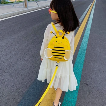 

JODIMITTY Cute Bee Baby Safety Harness Backpack Toddler Anti-lost Bag Children Comfortable Schoolbag Toddler Anti Lost Bags