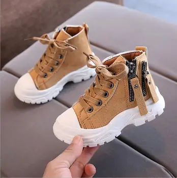 

Autumn Winter Korean version children Martin Boots boys British style ankle boot girls single boot fashionable Size 21-30