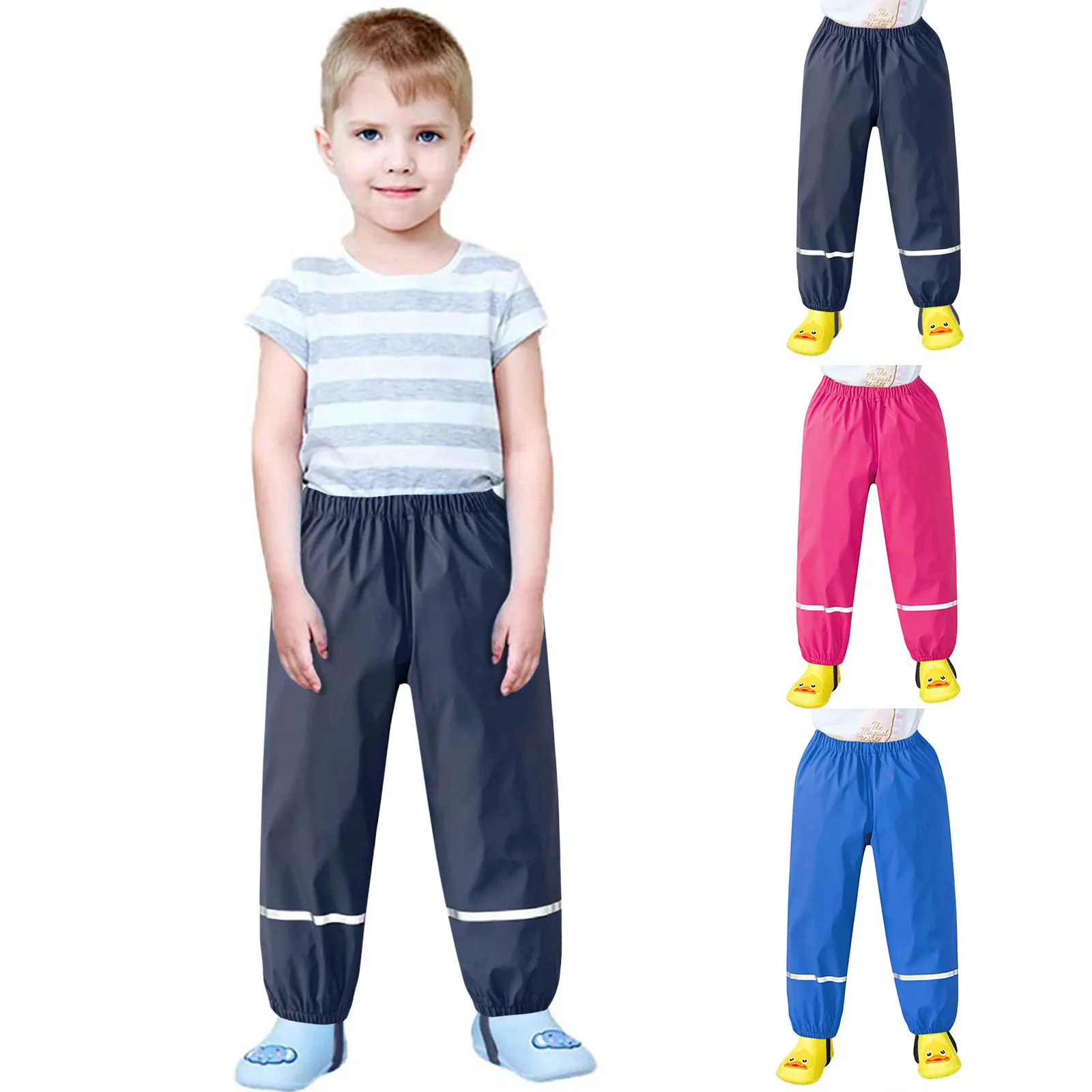 Salopettes De Pluie Unisexes Pour Enfants, Coupe-Vent Et Imperméables, Pantalons Anti-Boue