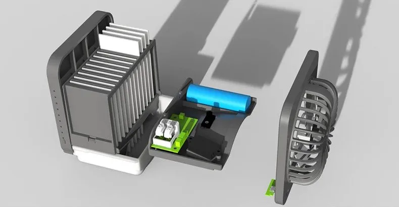 USB перезаряжаемый портативный кондиционер, 4 в 1, мини-вентилятор, увлажнитель воздуха, очиститель, ночной Светильник для офиса, дома, путешествий, подарок